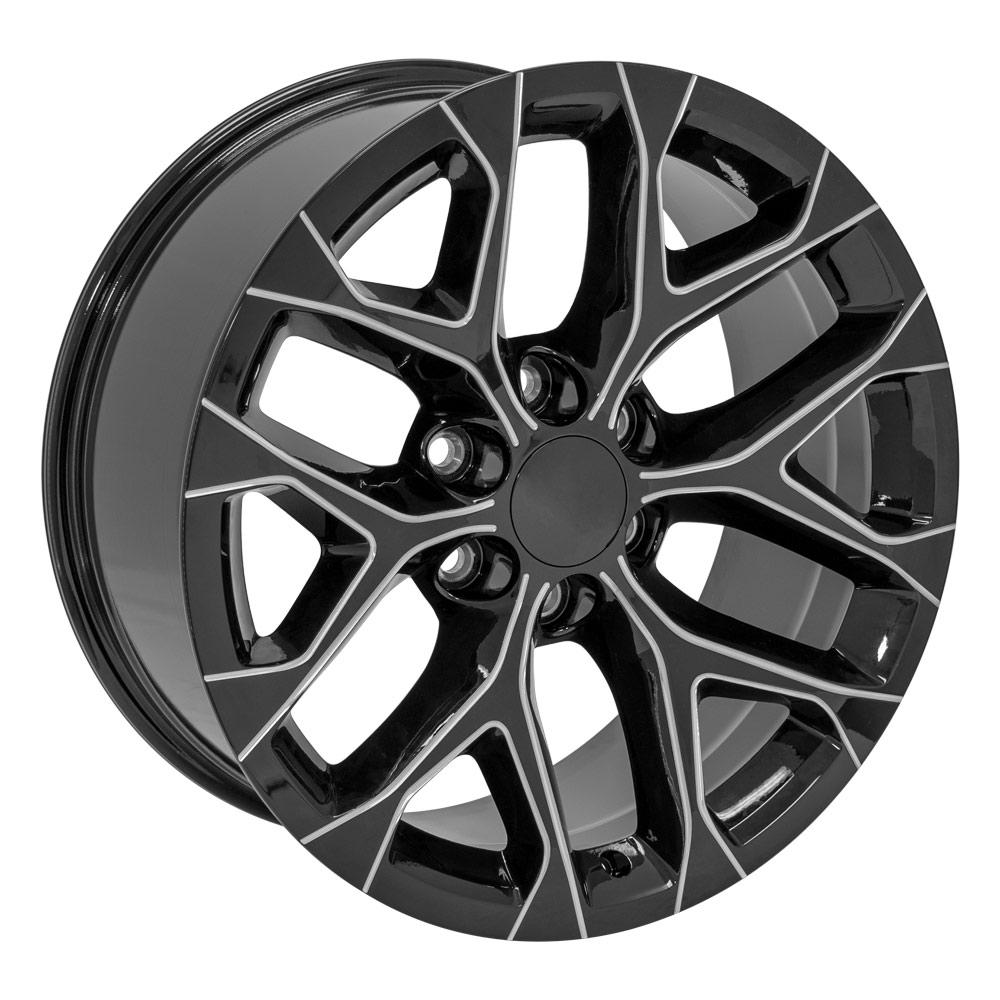 OE Wheels With Center Cap CV98B-20090-6550-24BM - 20 Replica CV98B Fits Chevy