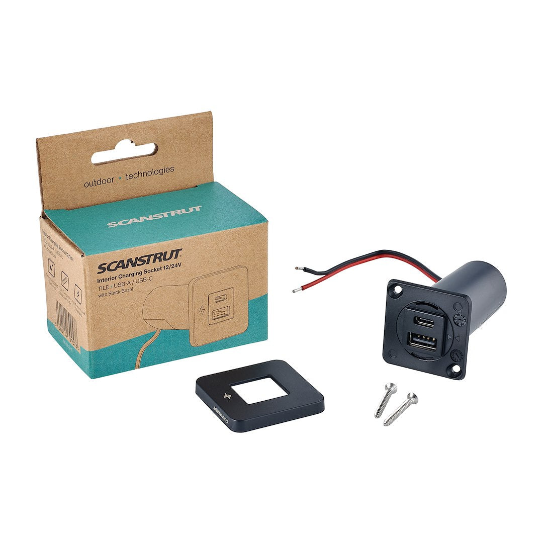 Scanstrut Modernize Your Boat's Interiors USB Outlet SC-Tile-10 - Tile USB-A USB-C Char