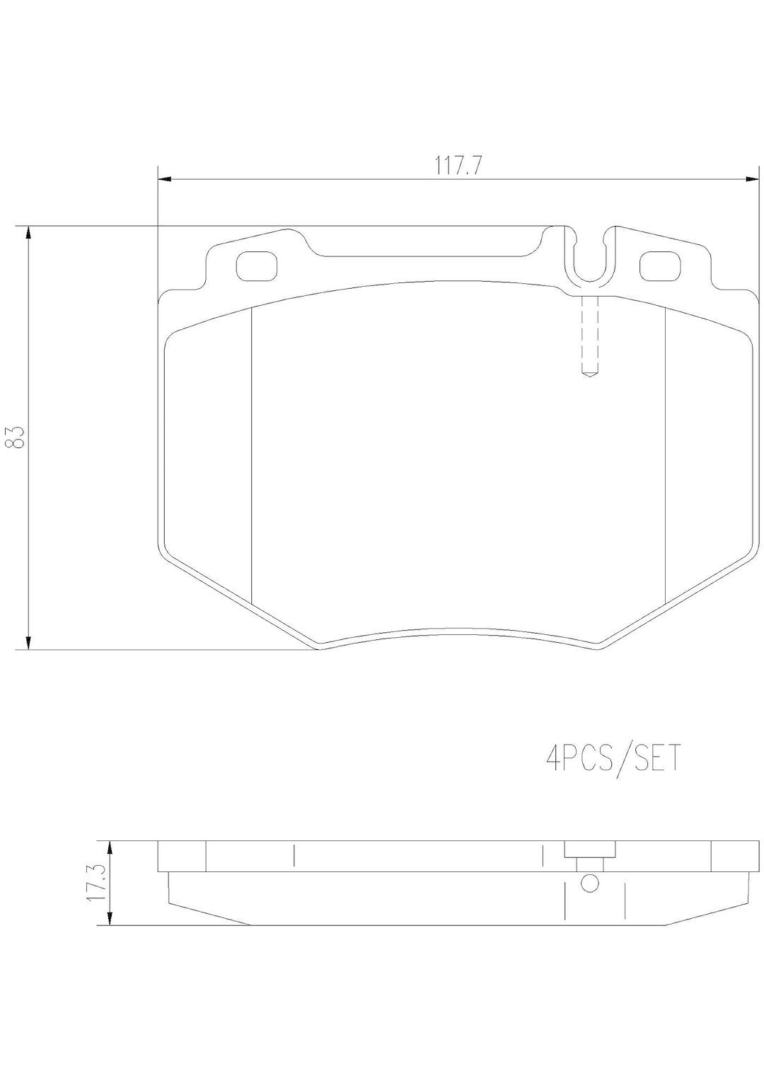 Brembo Premium Low-Met OE Equivalent Pad Brake Pad P50048N - Disc Set