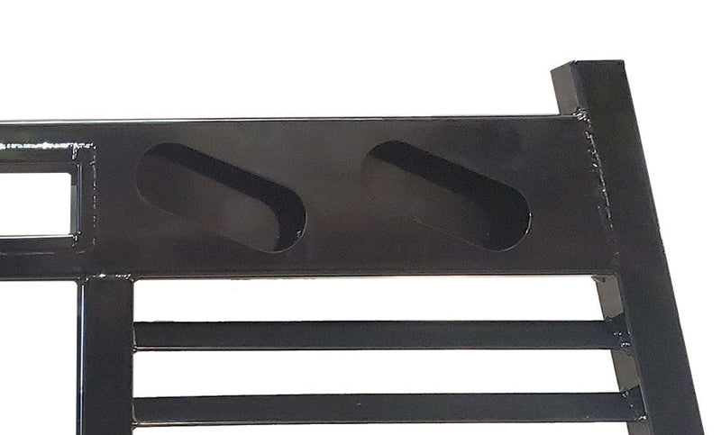 Cattleman Provides Security For Moving Cargo Headache Rack DR408LBO - HD Bolt Full Louver Light