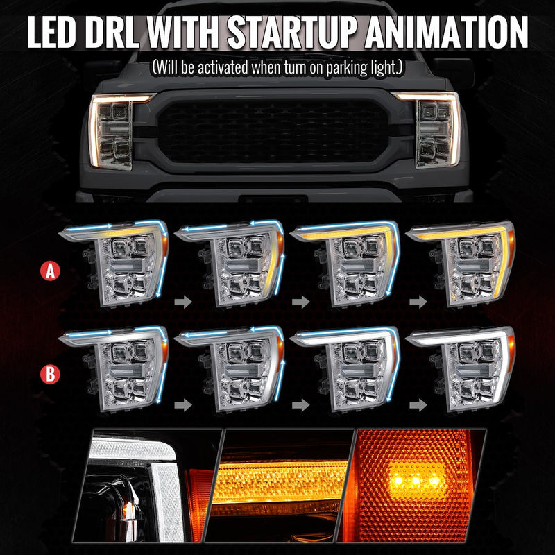 Spec-D Tunin 2LHE-F15021L-SQ-RS Headlight Assembly - White