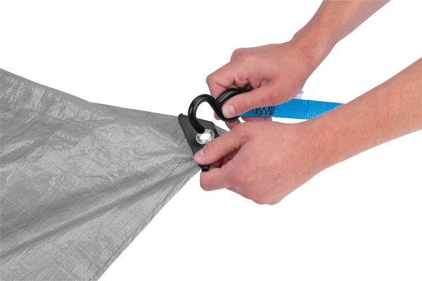 Perform Tool Rust Resistant Grommets Tarpaulin W7002 - Silver Tarp-Silver