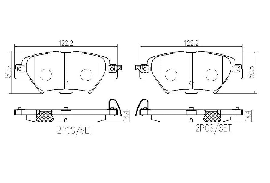 Brembo Premium Low-Met OE Equivalent Pad Brake Pad P49062