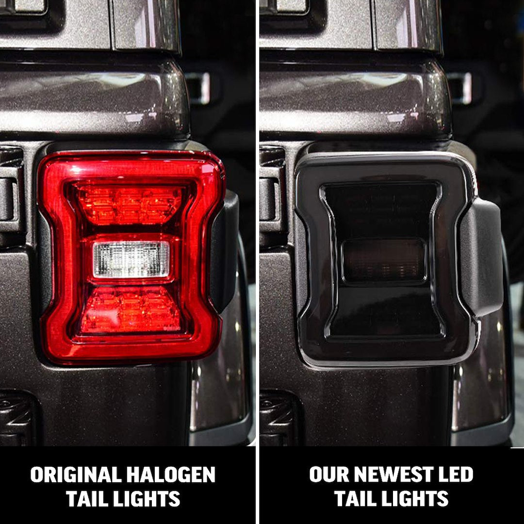 American MOD Cool Style And Sporting Elements Tail Light Assembly Amjpca03301 - Led Lights Smoked