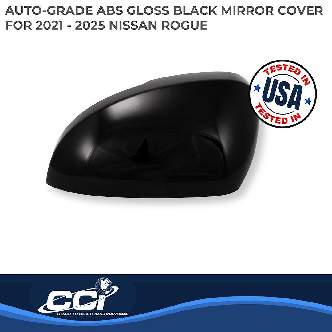 Coast2Coast Limited Lifetime Warranty Exterior Mirror Cover MC67555Black - MC 21-24 Rogue Half Top TS MC67555BLK