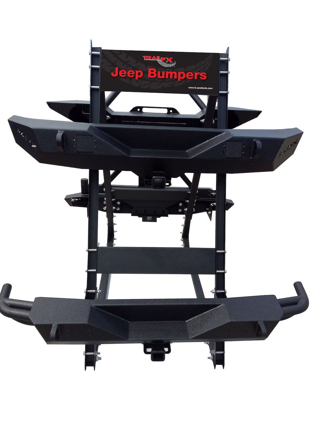 Trailfx Holds Four Jeep Wrangler Bumpers Point Of Purchase Display QD1000JB - Rack Bumper