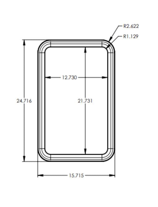Lippert Comp Made In USA Entry Door Window Frame 711862 - Low Profile Seal
