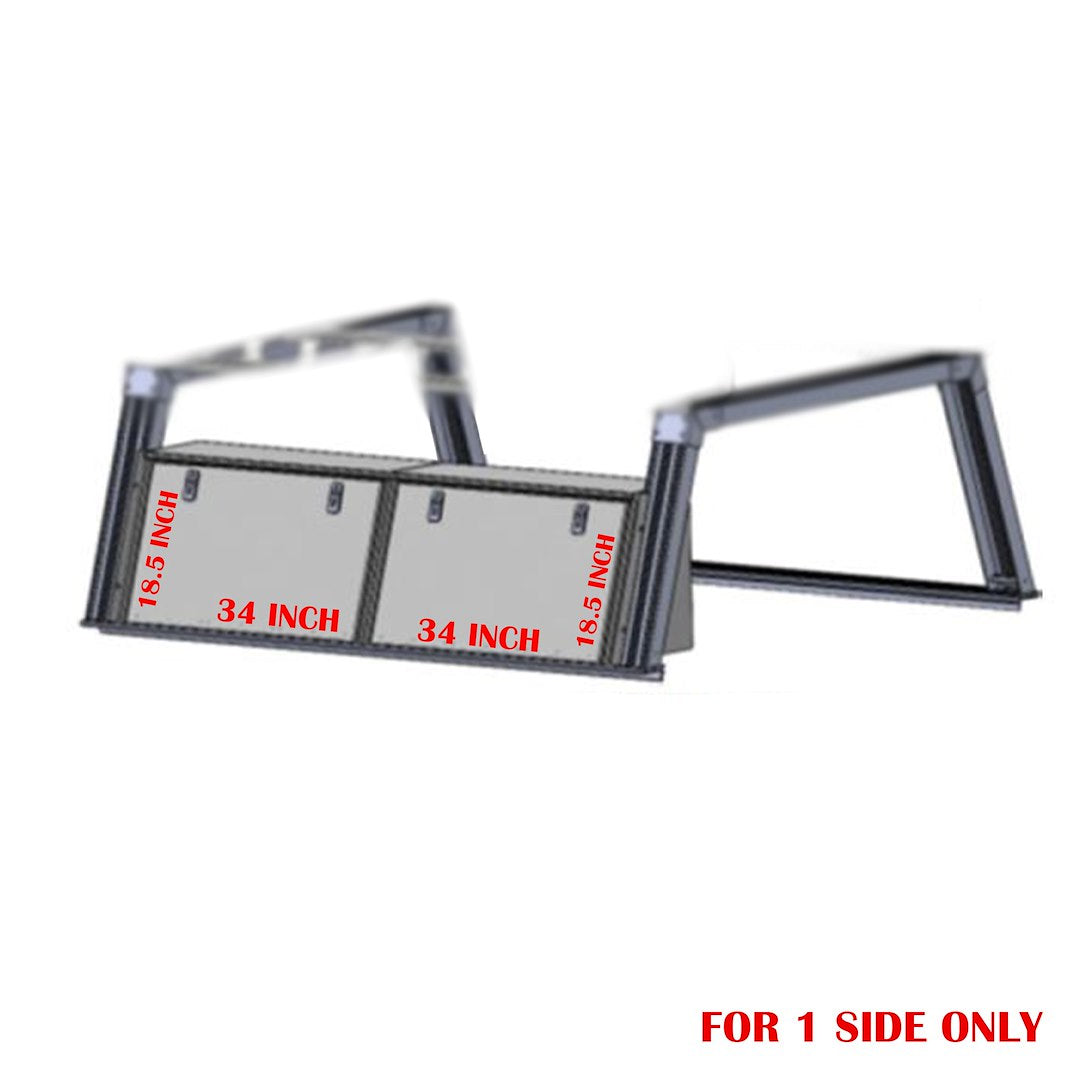 Black Horse No Drilling Required Ladder Rack Csburhd65TX1 - Base K2 Tool Box