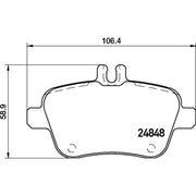 Brembo Premium Low-Met OE Equivalent Pad Brake Pad P50135 - Disc Set