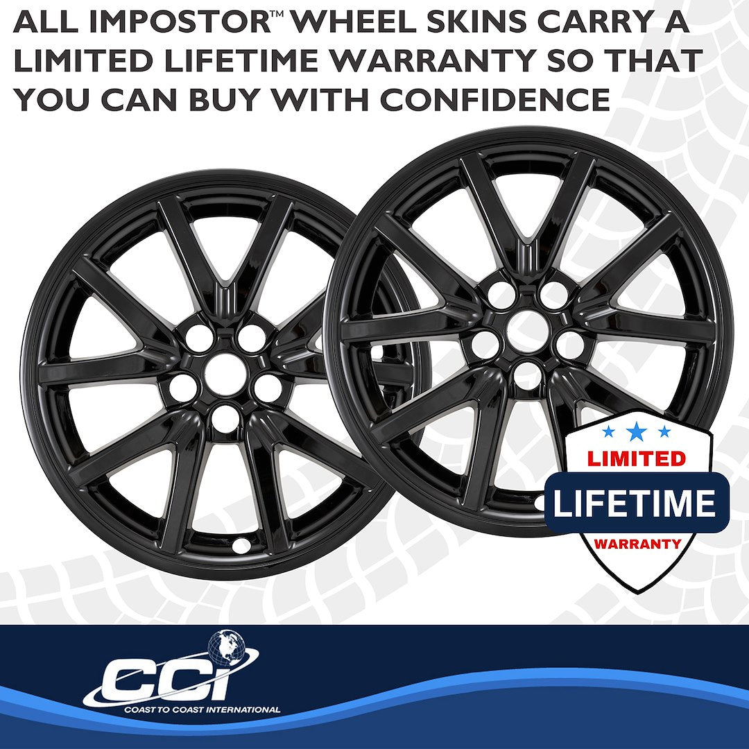 Coast2Coast Limited Lifetime Warranty Wheel Skin IMP527Black - Black Imp 17-23 Tesla Model 18 GL IMP527BLK