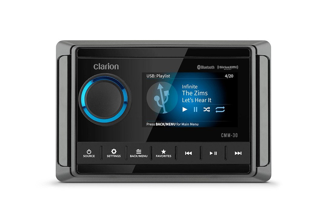Clarion Intuitive Interface With Large Text Radio 010-03224-00 - Marine Source Unit