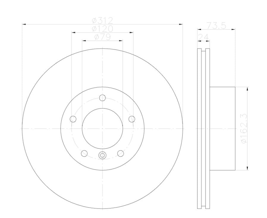 Hella 355123002 Brake Rotor