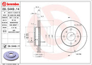 Brembo 09544911C02 Brake Rotor