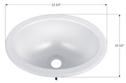 Icon Install The Drain As Required Sink 15919 - SO1013 Oval 10X13 Polar WH