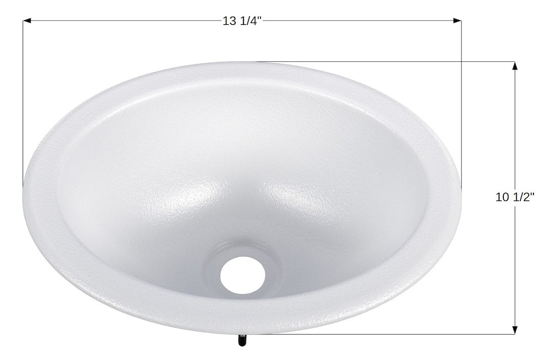 Icon Install The Drain As Required Sink 15919 - SO1013 Oval 10X13 Polar WH