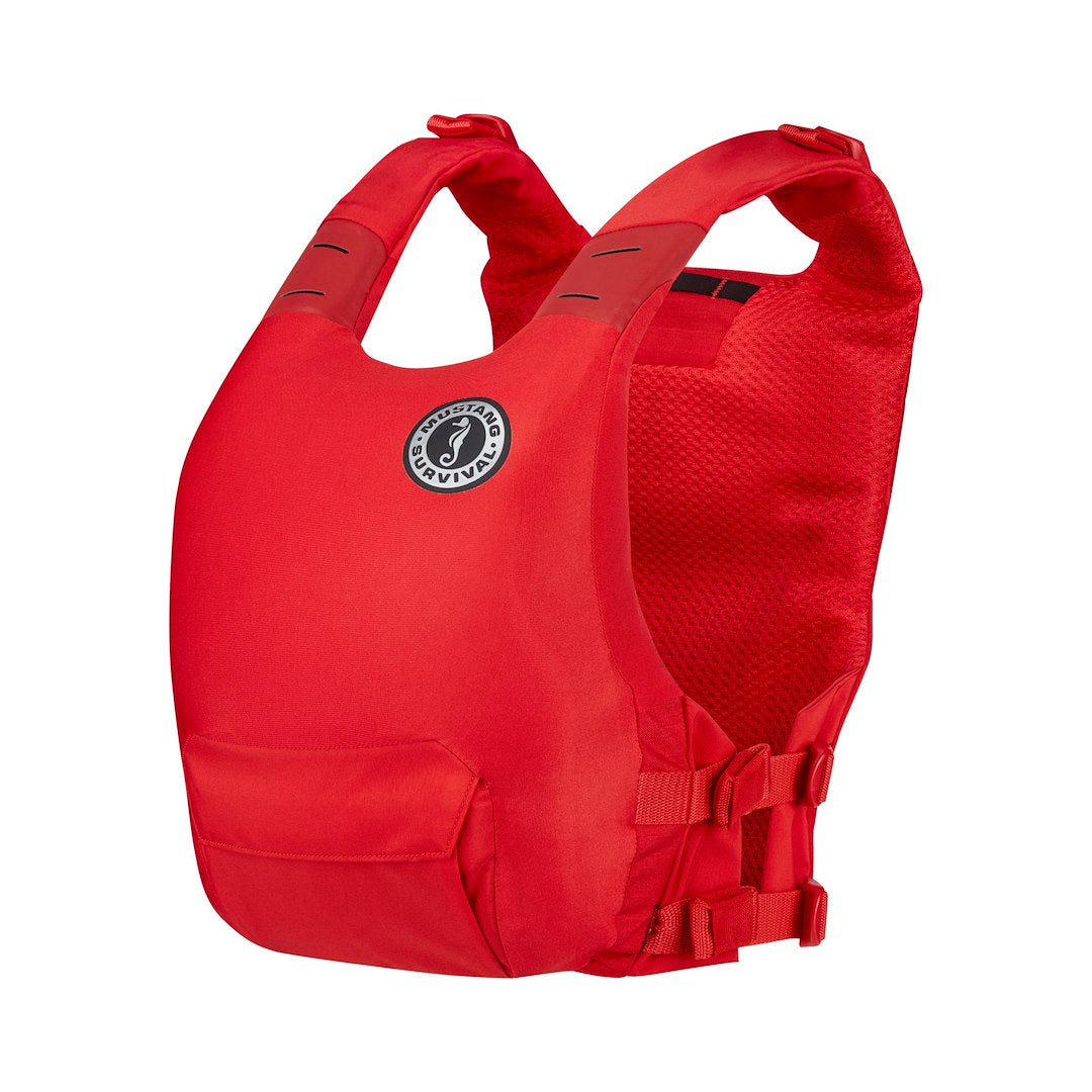 Mustang Surv Front Storage Pocket PFD - Personal Floatation Device MD7183-4-0 - Red Lifevest Khimera Dual Flotation