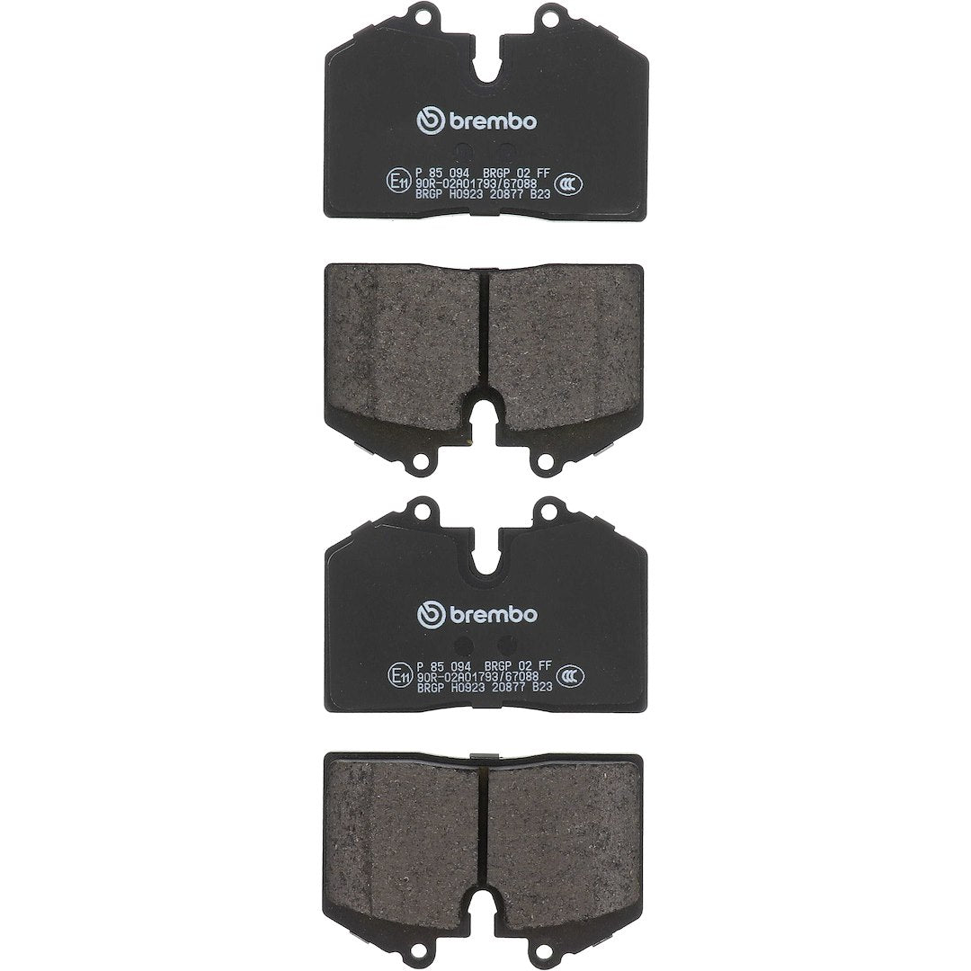 Brembo Premium Low-Met OE Equivalent Pad Brake Pad P85094 - Disc Set