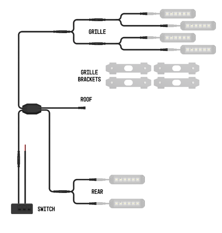 ARC Lighting BB8KB06 Warning Light Wiring Harness