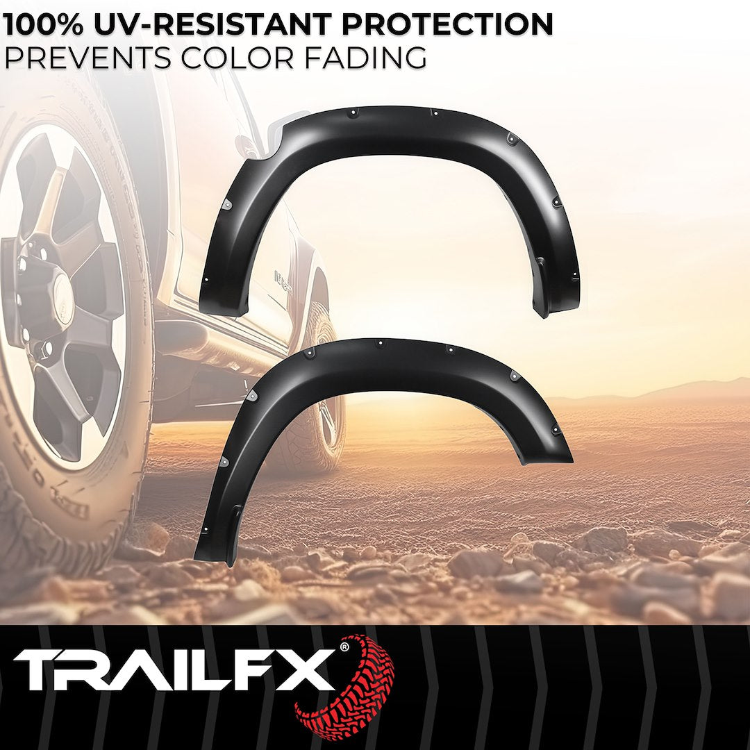 Trailfx Limited Lifetime Warranty Fender Flare TFD3005S - Pocket Style Smooth Set