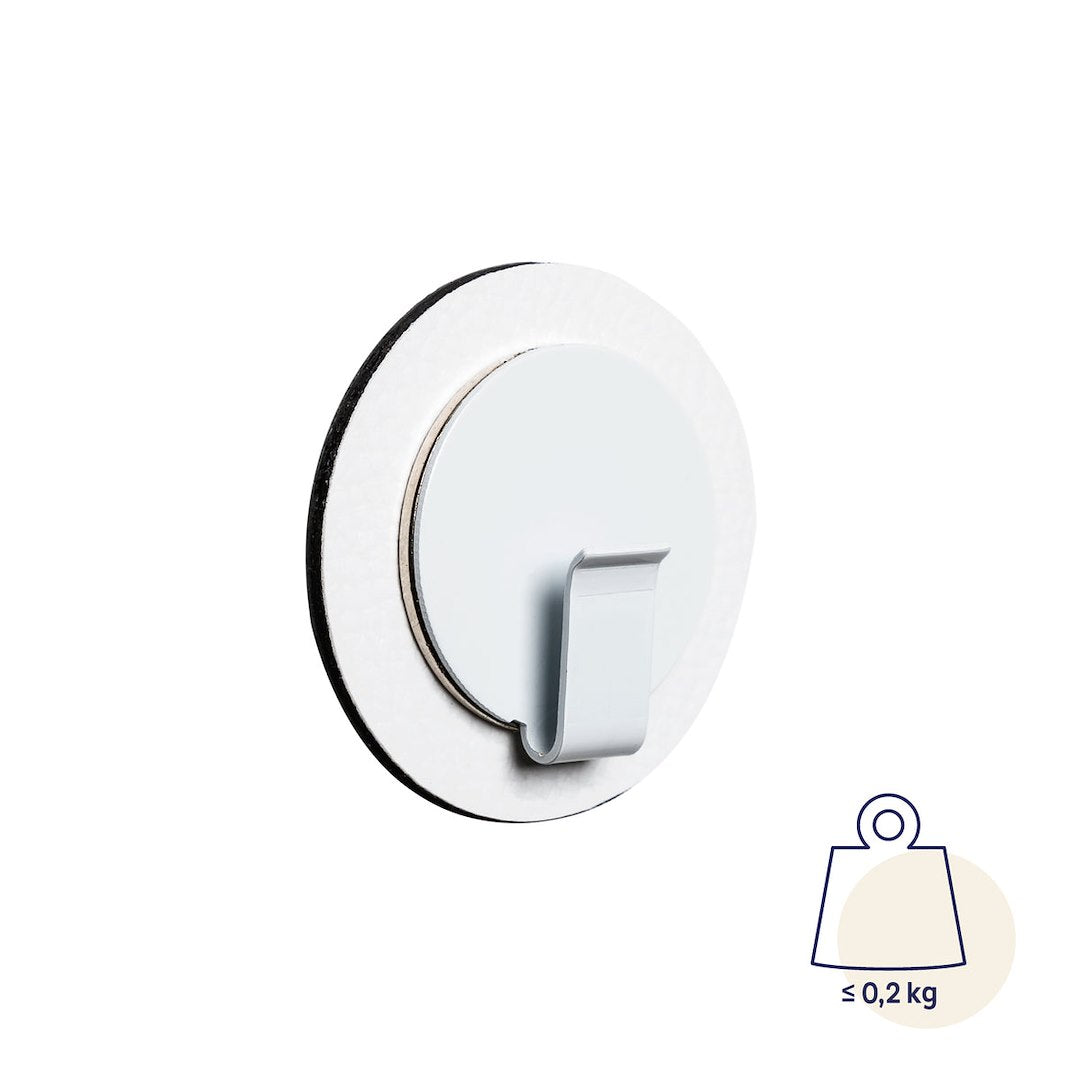 Silwy Magnet H000-14KW-1 Multi Purpose Hook - White