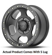 M.T. Wheel Modern Low Profile Cap Design 274523 - Black 17X9 5X5.5 4.53 MT Canyon Pro