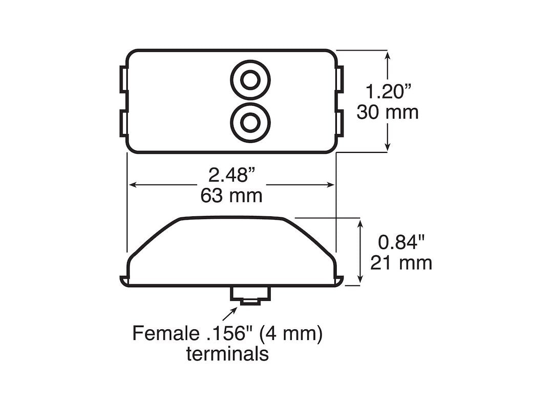 Peterson MFG Recommended For Marine Trailer Use Trailer Light V203A - Led Marker Clearance