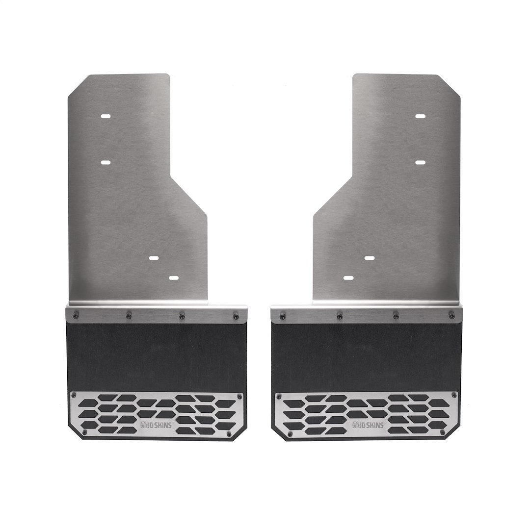 Putco Features New Hex Shield™ Pattern Mud Flap 78485 - Skins Brushed Stainless Steel
