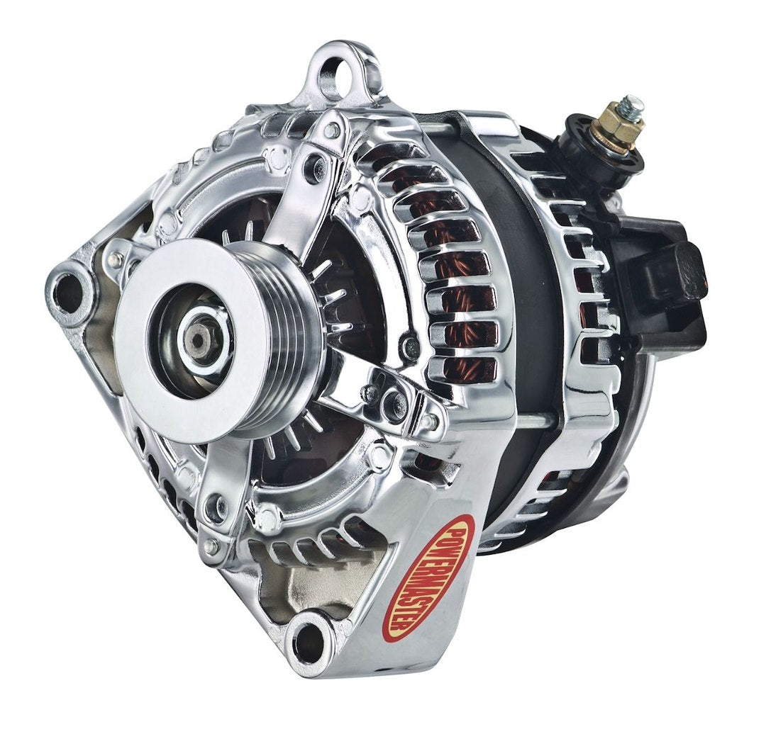 Powermaster Great For LS Swaps Alternator/ Generator 834009-4 - Chrome Alt GM 180A Grv Hpr 4-PIN