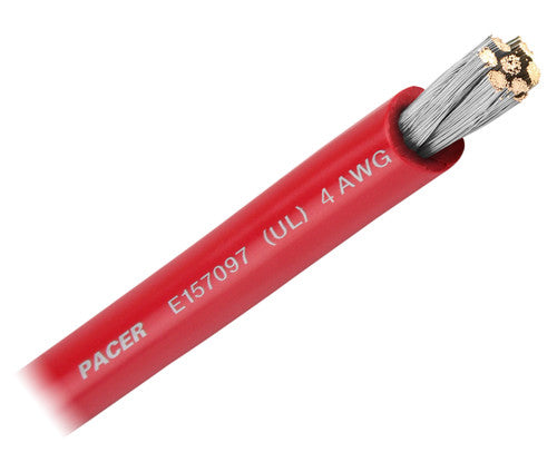 Pacer No Supplier Warranty Battery Cable WUL4RD-25 - Awg UL RD TC Wire 25FT RL