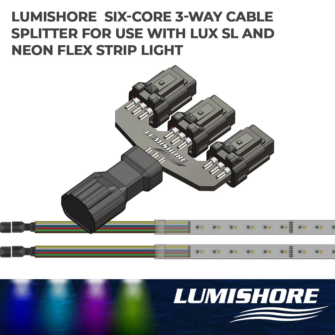 Lumishore US Engineered To High Standards Cable Adapter 010-14466-00 - LUX- SL Flex 3-WAY Cbl Split