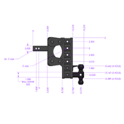 GEN-Y Hitch Made In USA Trailer Hitch Ball Mount GH-2325 - Boss Torsion-Flex 2.5 Shank