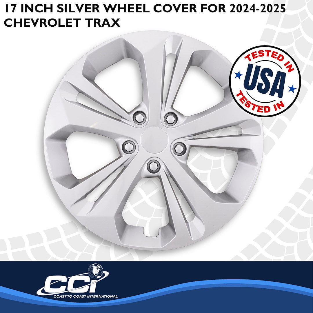 Coast2Coast Limited Lifetime Warranty Wheel Cover 56417S - Silver WC 24-25 Trax 17 10 Spk