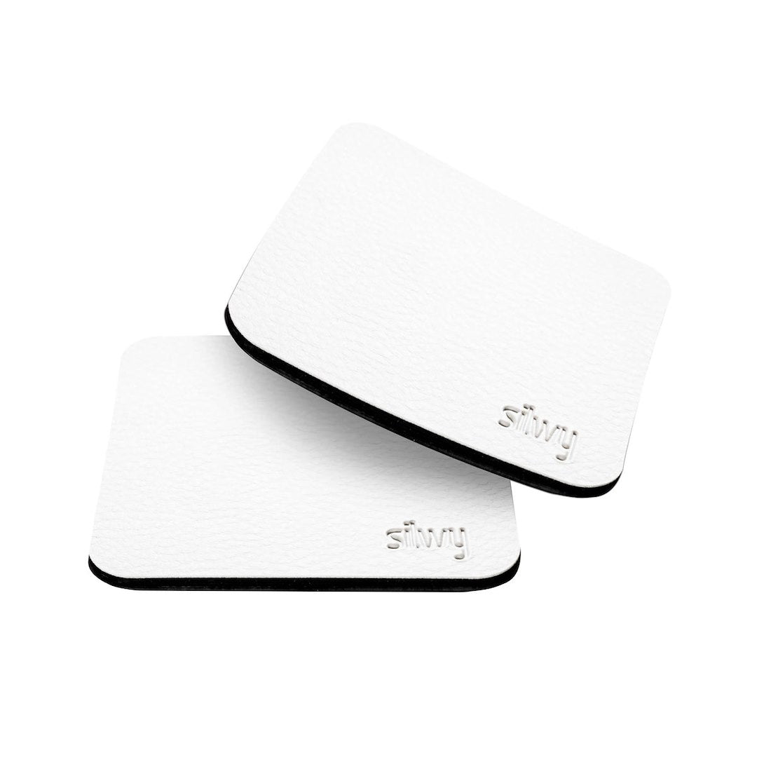 Silwy Magnet U000-QU-W-2 Beverage Coaster - White
