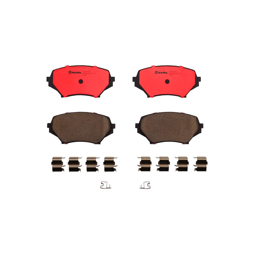 Brembo Premium Low-Met OE Equivalent Pad Brake Pad P49043N - Disc Set