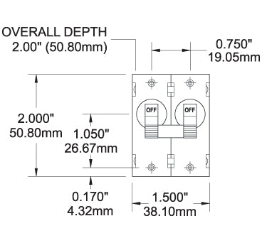 Blue SEA No Supplier Warranty Circuit Breaker 7349-BSS - Black AA2Toggle 32A