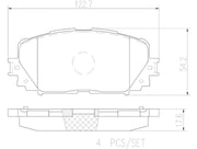 Brembo Premium Low-Met OE Equivalent Pad Brake Pad P83101N - Disc Set
