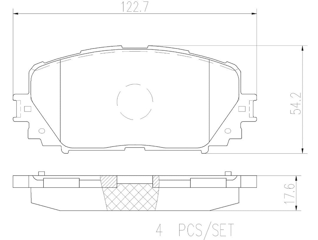 Brembo Premium Low-Met OE Equivalent Pad Brake Pad P83101N - Disc Set