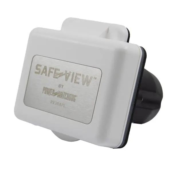 Hughes Auto Features Water Resistant Cover Power Inlet Port SV30API-W - White 30A Smart RV