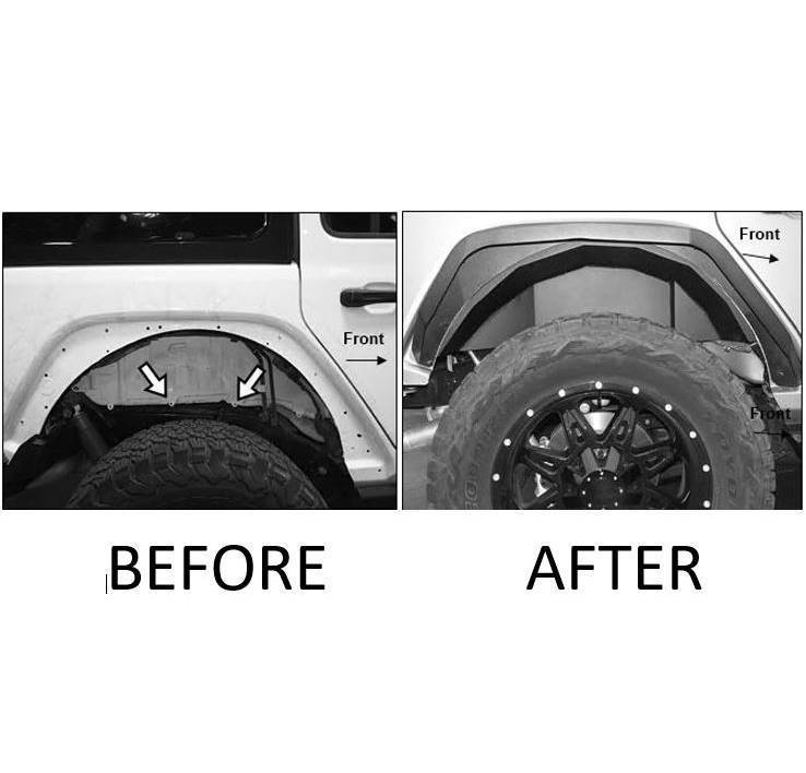 Black Horse Customized To Fit Your Vehicle Inner Fender Infr20G - Full Set Flares Liners