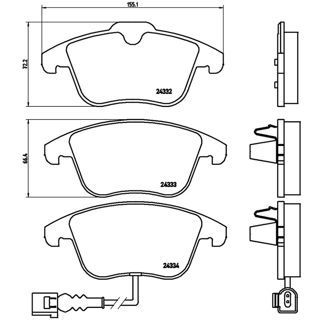 Brembo Premium Low-Met OE Equivalent Pad Brake Pad P85112X