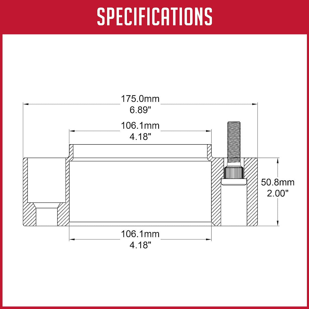 Revolution Increased Stability And Handling Wheel Adapter 6550-6550H-E106 - 6061 Billet Alum