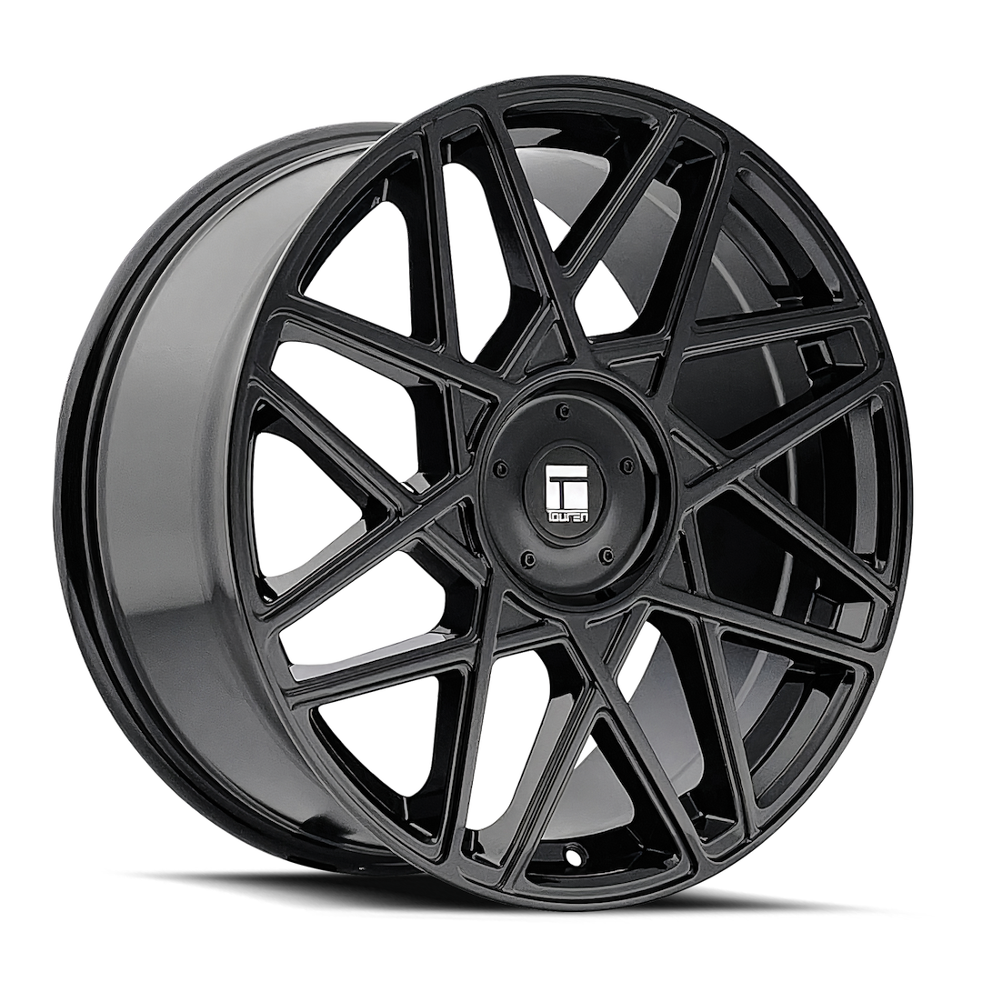 Wheel Group With Touren Logo Center Cap 3266-2914GB35 - Glossy Black TR66 3266