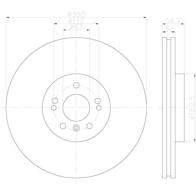 Hella 355113192 Brake Rotor