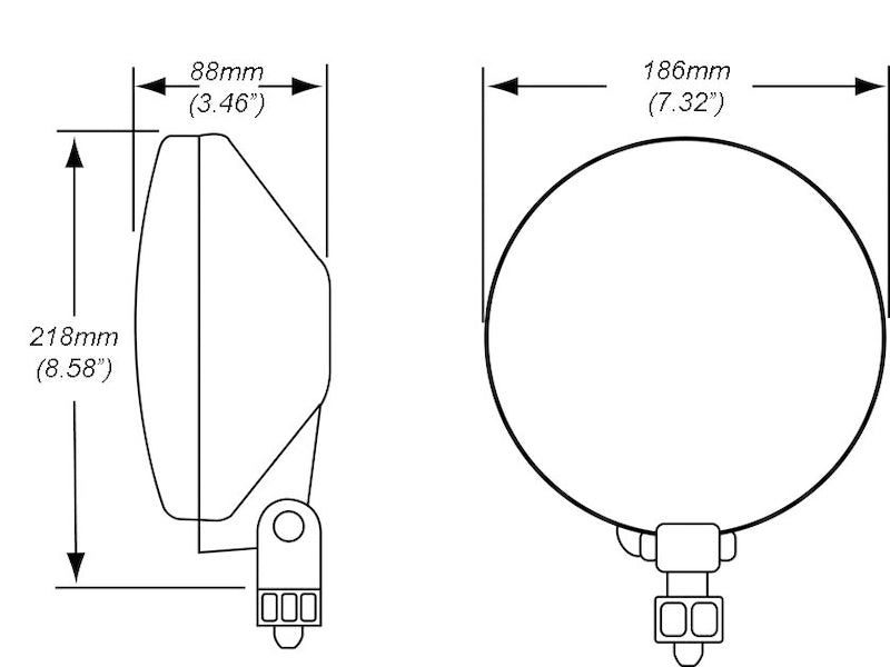 Hella Sturdy Shockproof Housing Driving/ Fog Light 010032001 - Lamp 700FF Drv H3