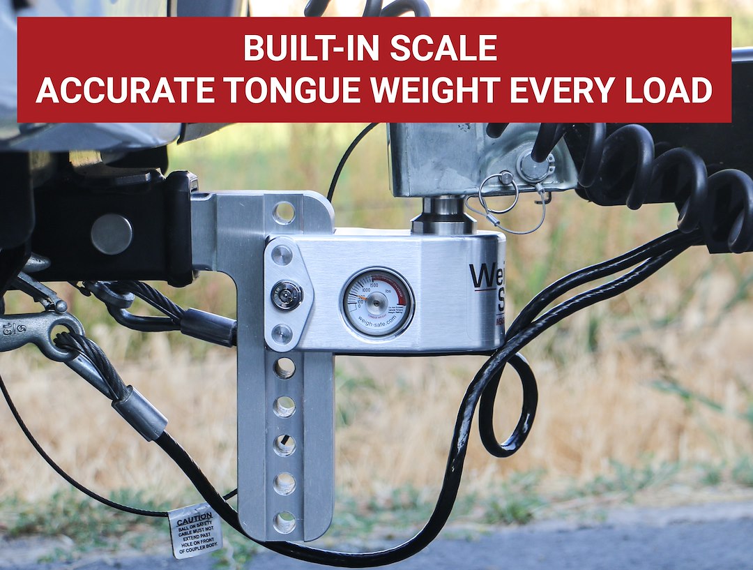 Weigh Safe Limited Lifetime Warranty Trailer Hitch Ball Mount WS8-3 - 8Inadj Ballmount 3Inshank