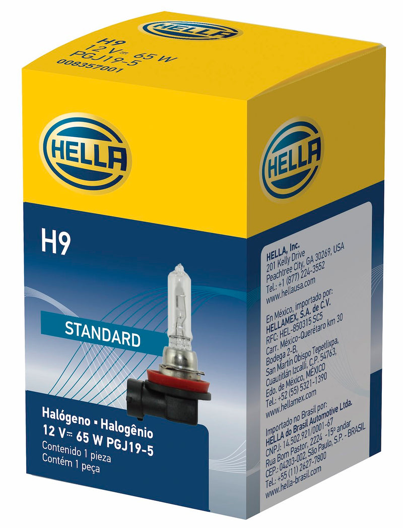 Hella Modern Compact Design Headlight Bulb H9 - 12V 65W PGJ19-5 T4