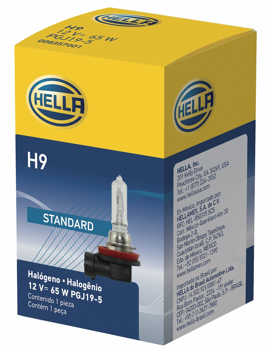 Hella Modern Compact Design Headlight Bulb H9 - 12V 65W PGJ19-5 T4