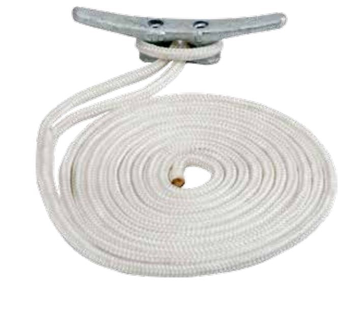 SEA DOG No Supplier Warranty Dock Line 302112020WH-1 - Double Braided Nylon