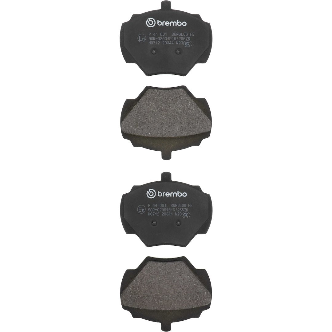 Brembo Premium Low-Met OE Equivalent Pad Brake Pad P44001 - Disc Set