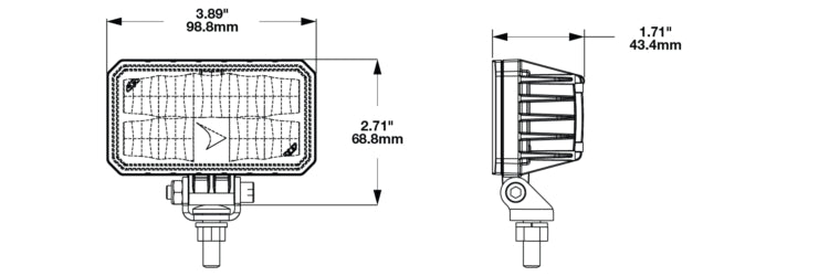 JW Speaker Low-Profile Design Work Light 1603921 - 792 Worklamp Ped 12 24